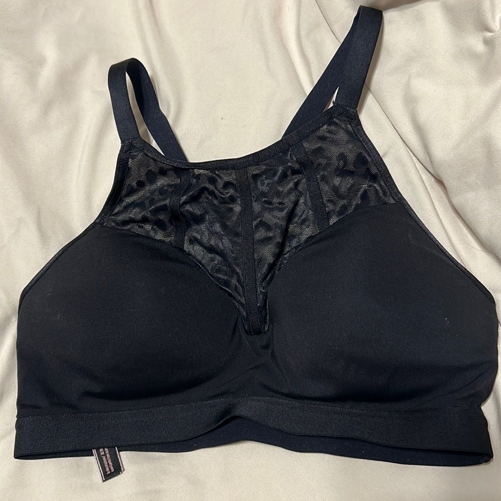 VS high neck leopard sports bra